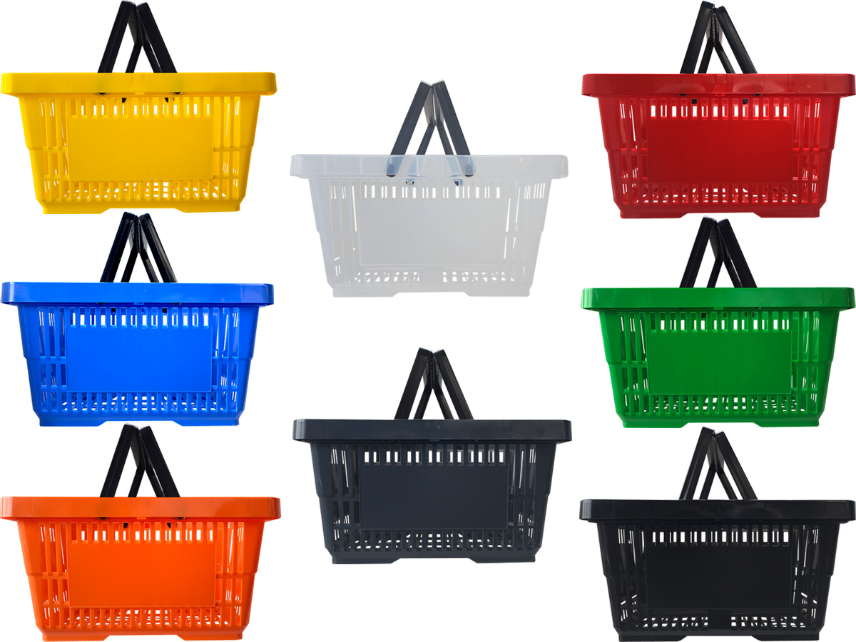 Einkaufskorb aus Plastik mit 22l Griffen - kaufen 2 online