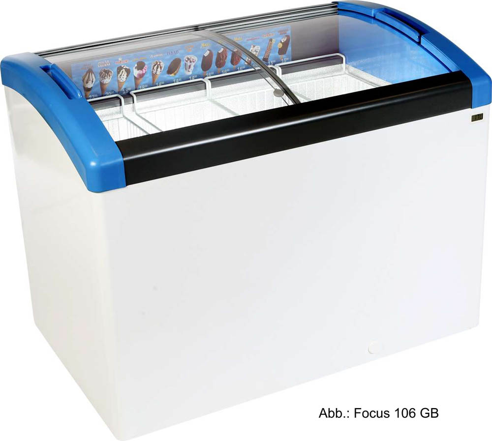 Tiefkühltruhe Focus 131 GB, Weiß / Blau, Breite 1306 mm - Esta